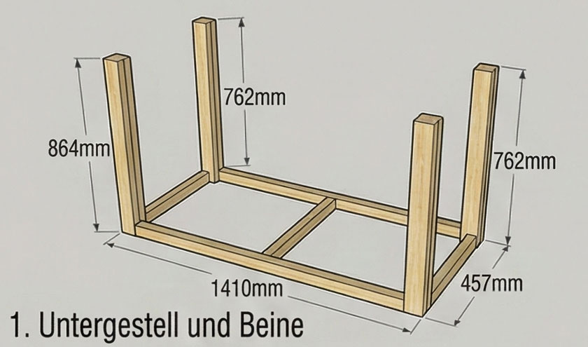Untergestell und Beine