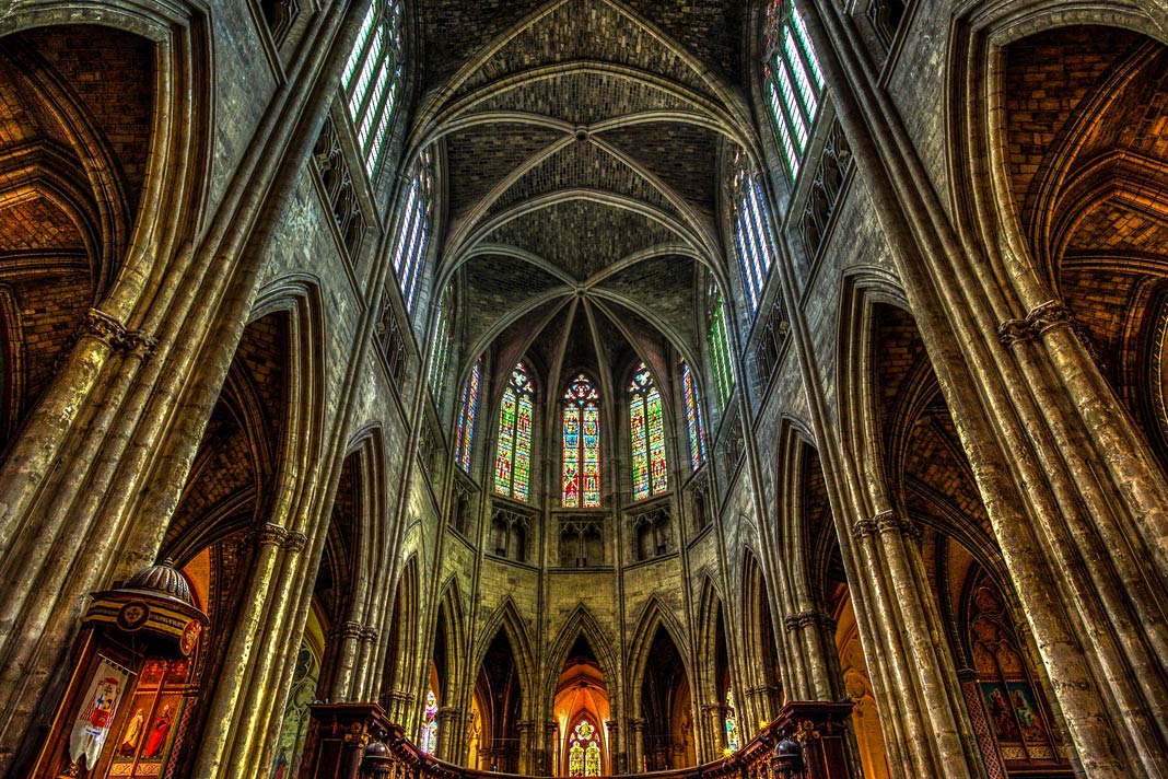 Der bekannte Dom in der Stadt Bordeaux