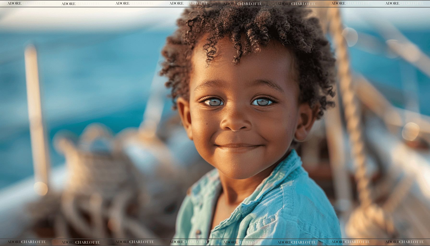 Middle Names for Liam cute black boy with green eyes and curly hair.