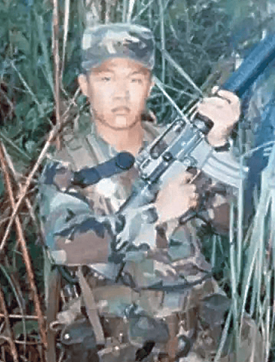Korean American Army veteran Sejun Park during deployment in Panama