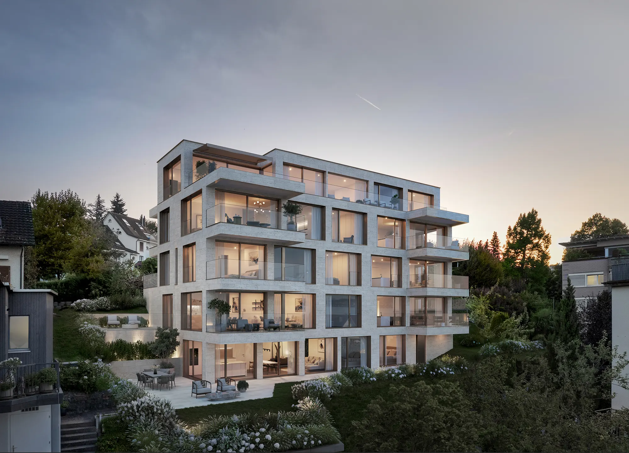 Architektur Rendering 15 Aussenvisualisierung-Richterswil-Mehrfamilienhaus-prime-view