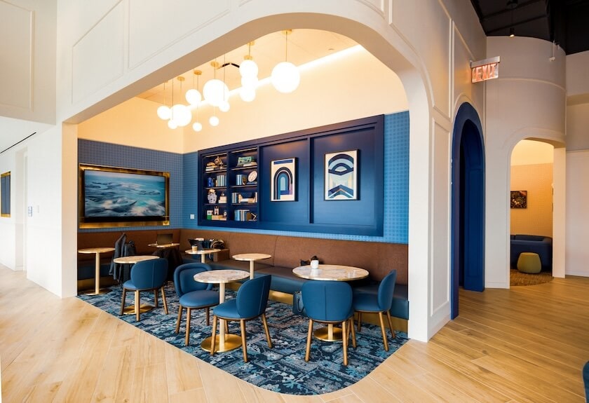 JetBlue Opens Its First Lounge — “BlueHouse” at JFK T5 (Dec 18, 2025) 2 BlueHouse First Floor Seating 1