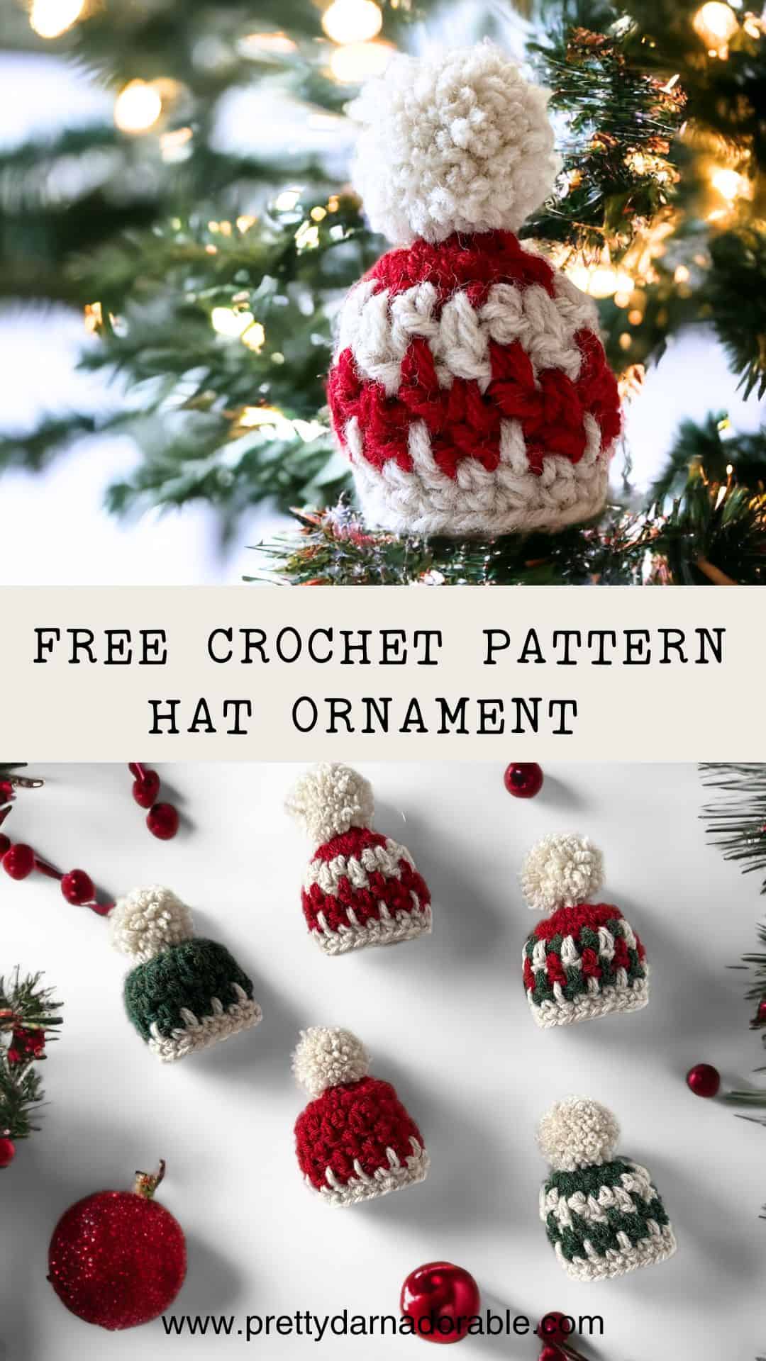 mini crochet hat ornaments