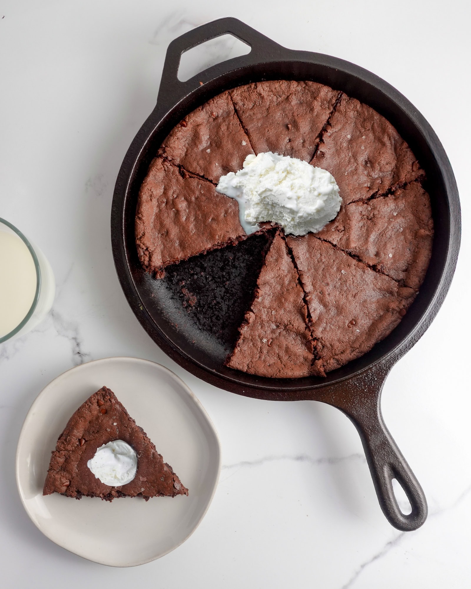 Protein skillet brownie cookie