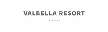 Valbella resort logo on a white background for the portfolio.
