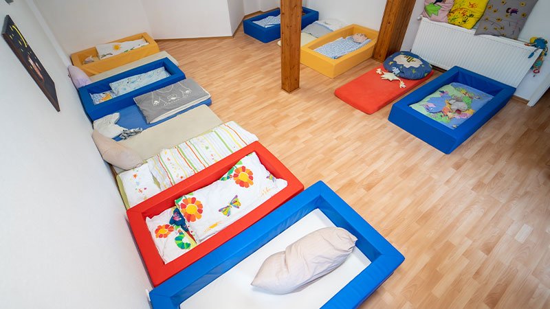 Dieses Bild zeigt einen Schlafraum für Kinder