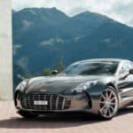 A car parked on the side of a mountain