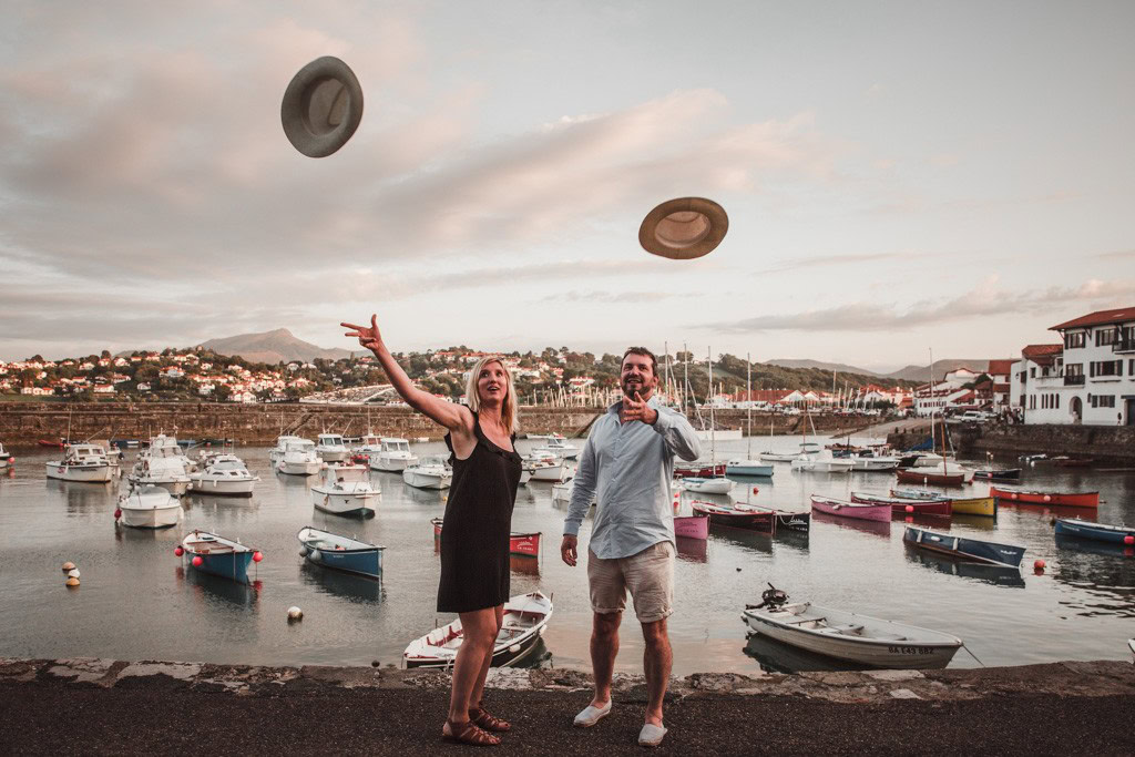 shooting-couple-socoa-ciboure seance engagement à l'ocean