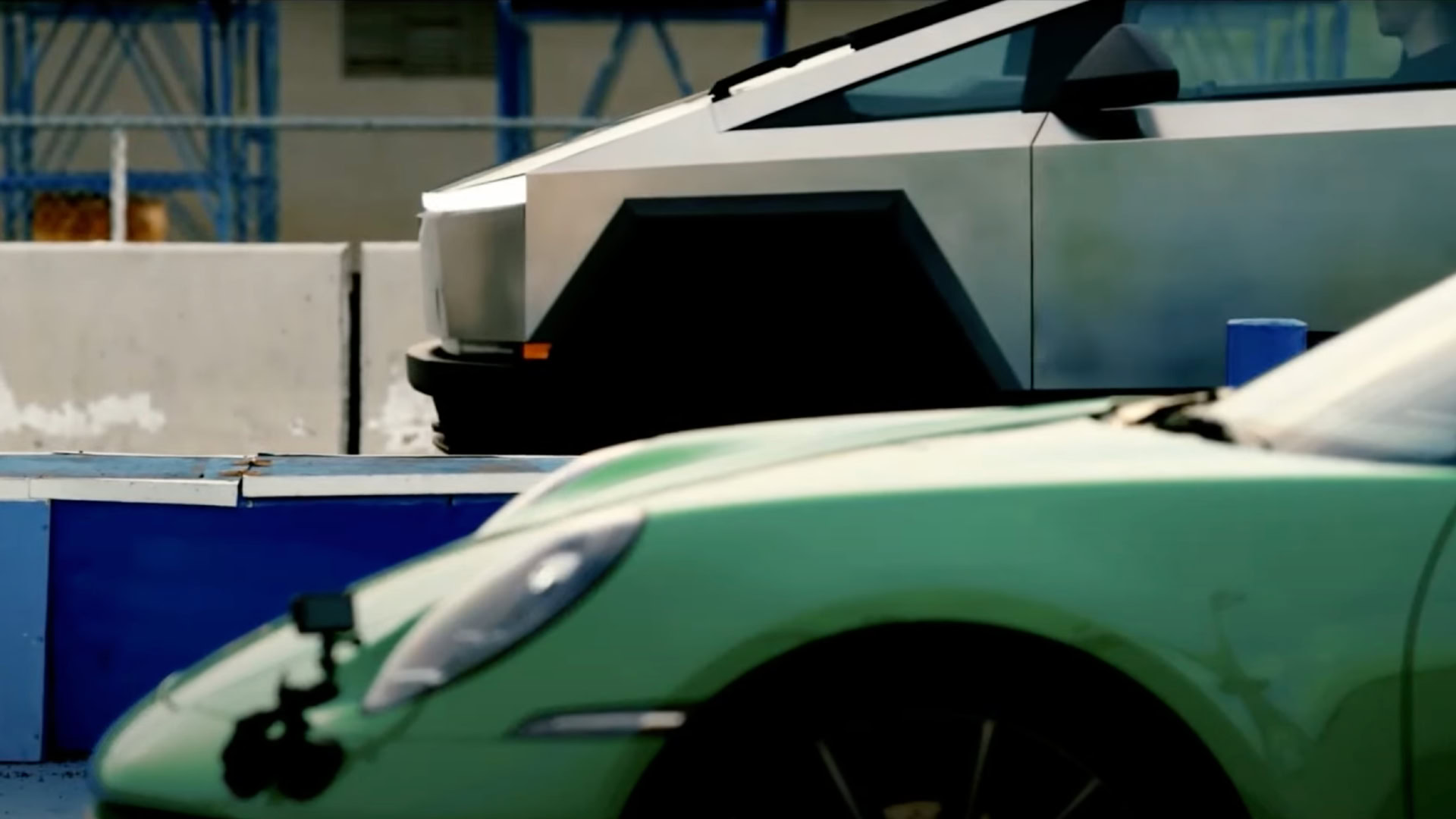 WATCH: A Tesla Cybertruck Drag Race A Porsche 911 (While Towing Another 911)