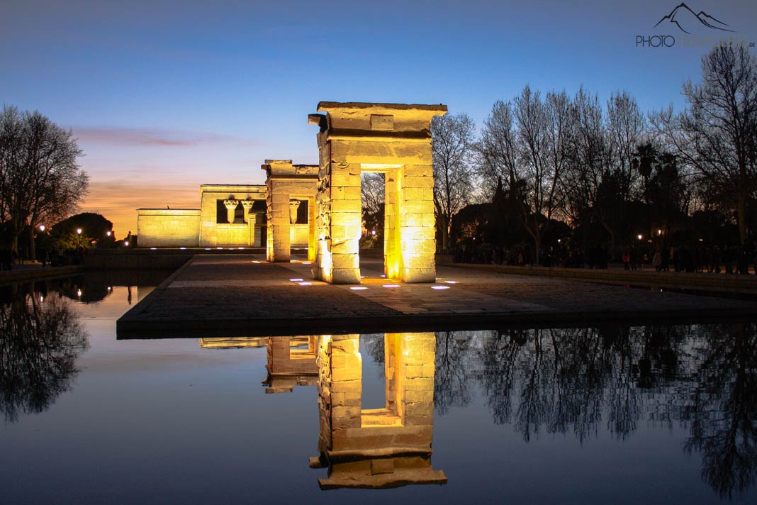Der Tempel von Debod bei Sonnenuntergang