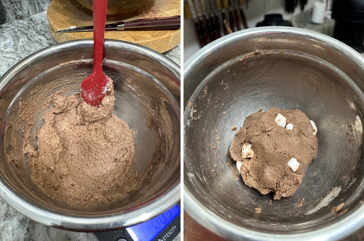 Hot chocolate cookie dough with protein powder