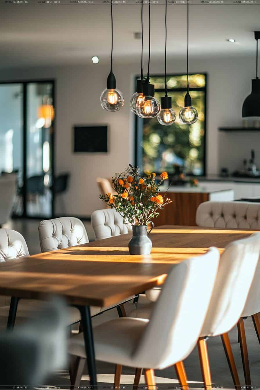 Moving a dining room table.