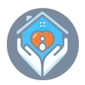 Illustration of a home with a heart icon, symbolizing the reassurance and peace of mind that home care services can offer families Home Care Services: Providing Families with Reassurance and Peace of Mind