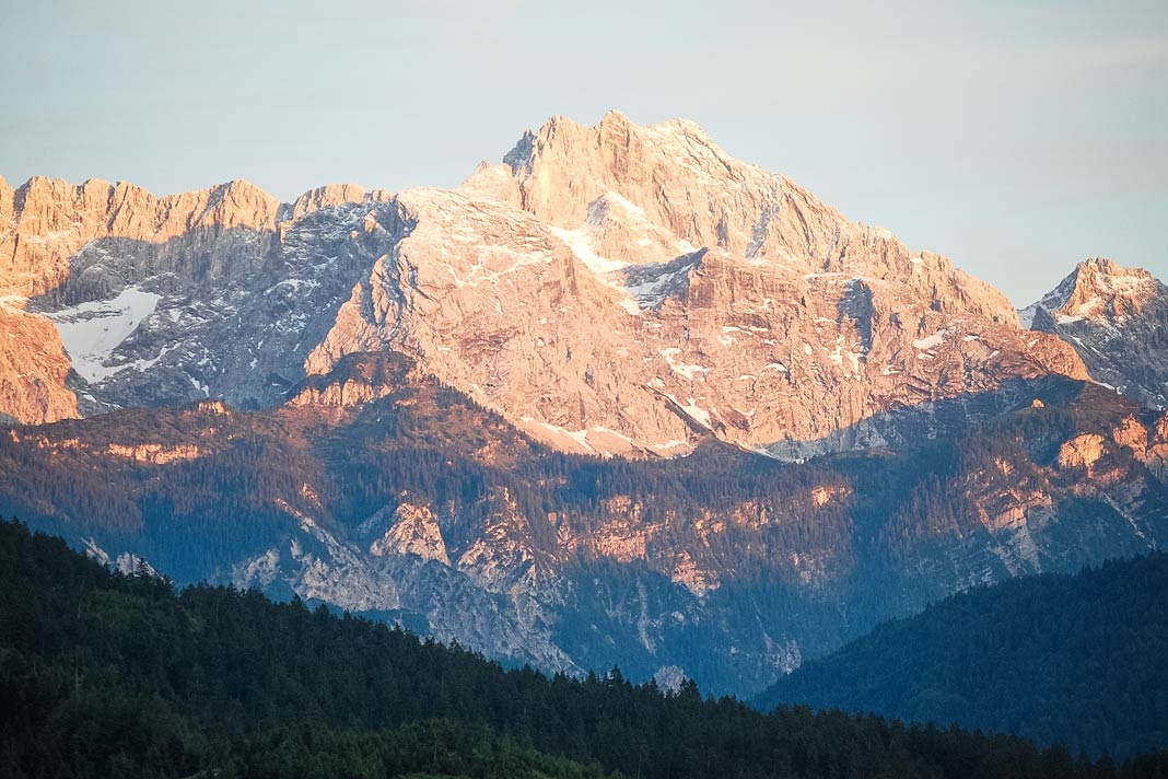 Blick auf die Leutascher Dreitorspitze