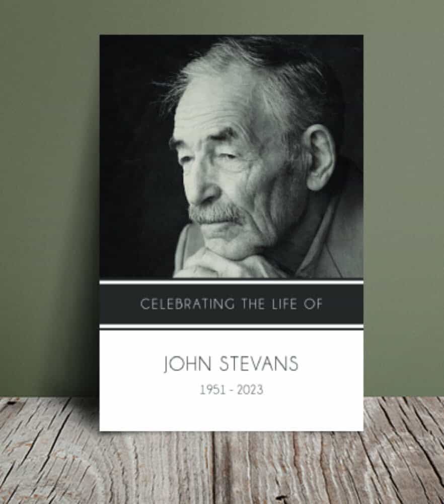 Funeral order of service with swirls (003) Template Design Funeral