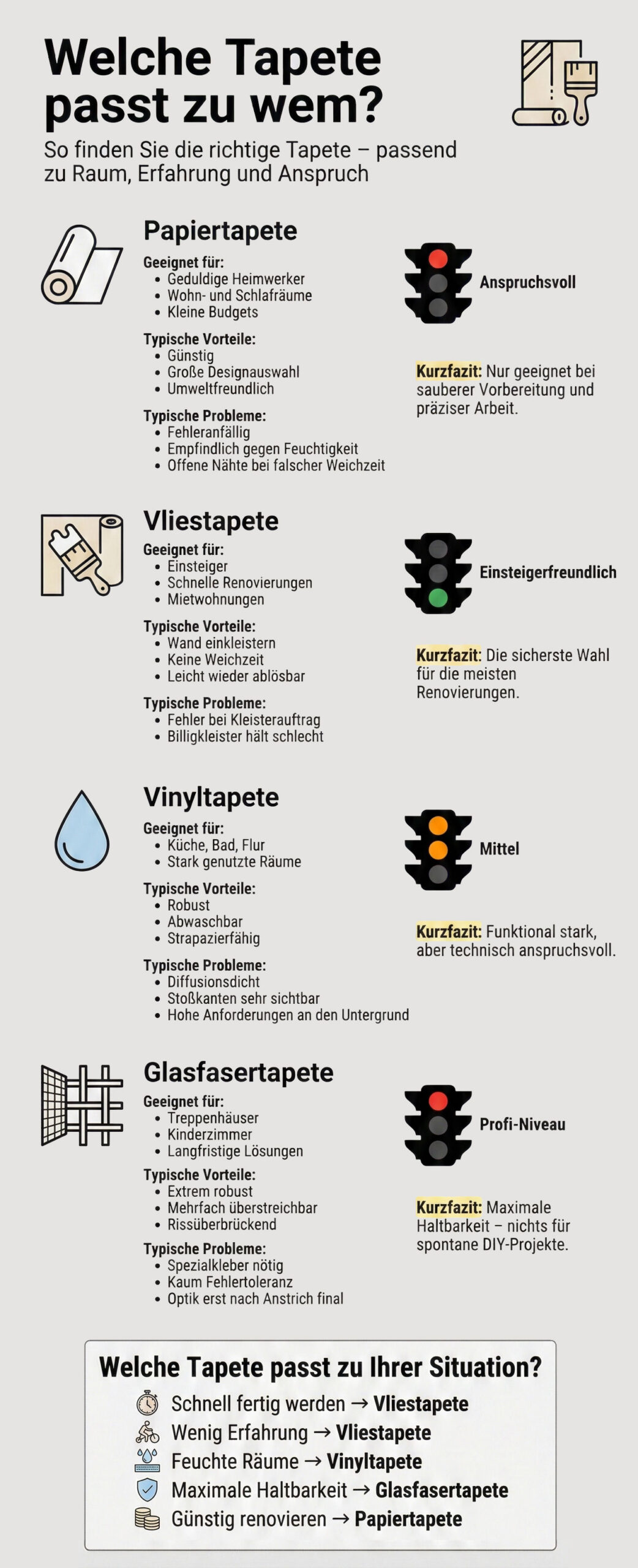 Welche Tapete passt zu wem?