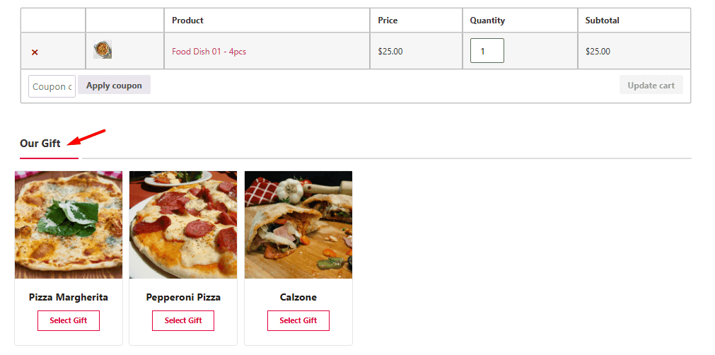 Free pizza in 5th order result