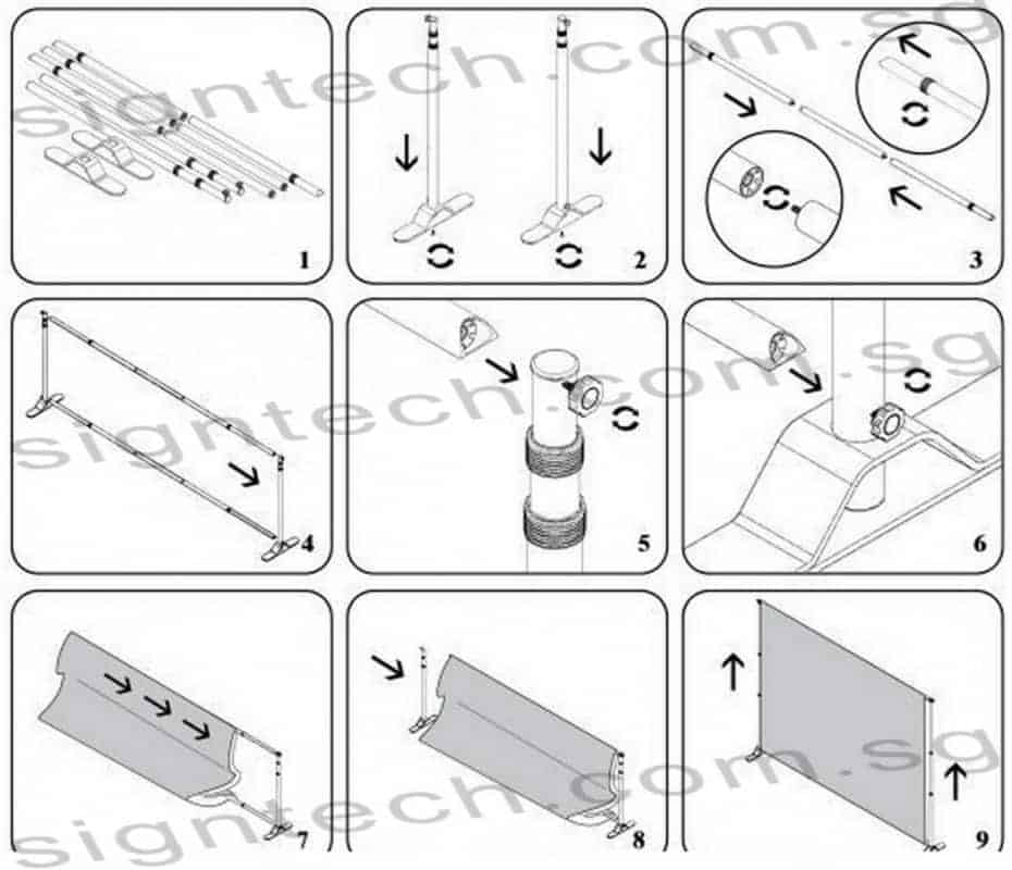 Telescopic Backdrop Stand installation guide Telescopic Backdrop Stand installation guide
