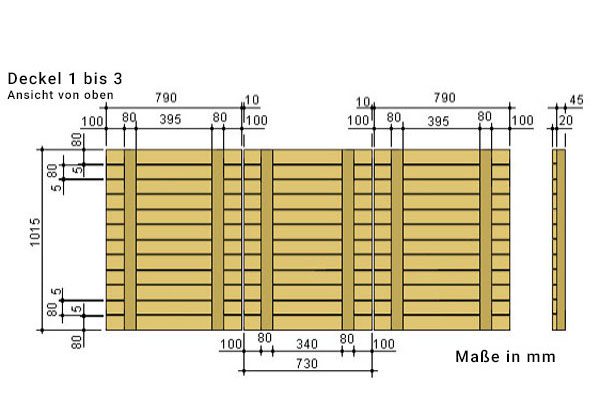 Mülltonnenbox Deckel