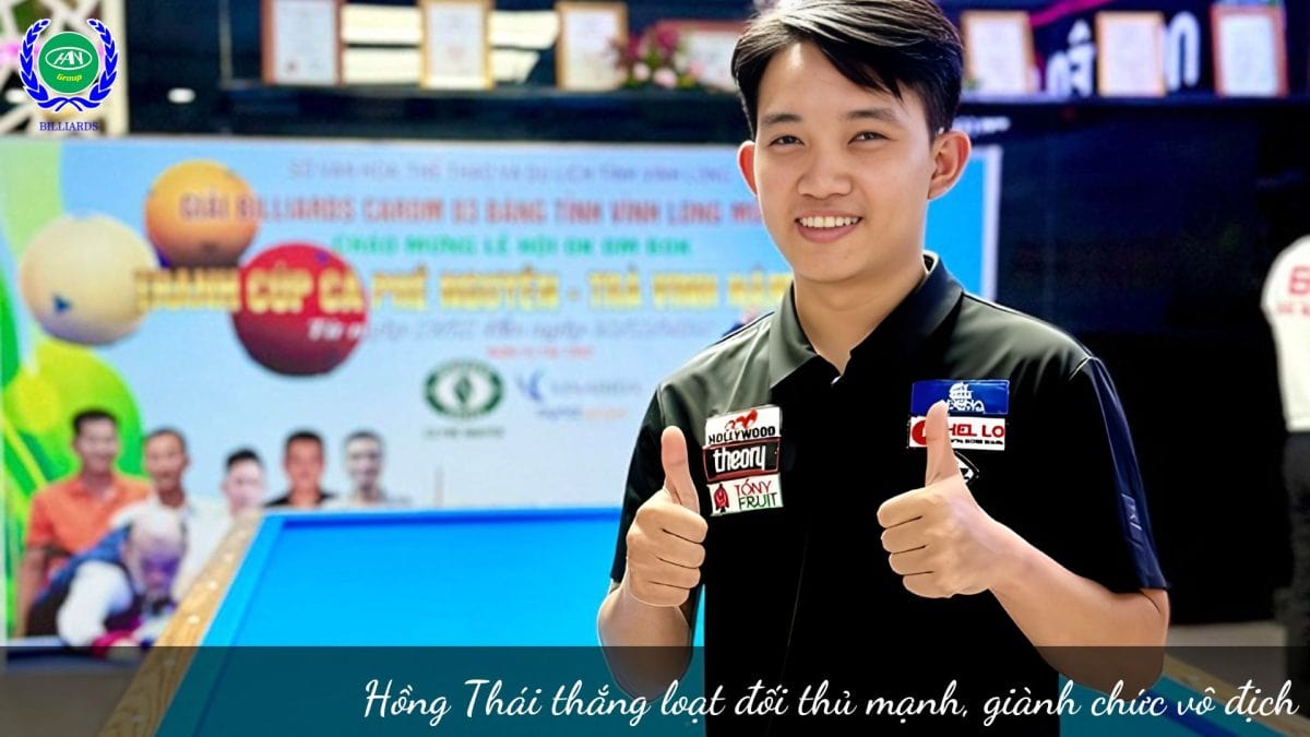 Hồng Thái thắng loạt đối thủ mạnh, giành chức vô địch