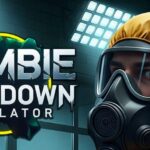 Zombie Lockdown Simulator, jeu de simulation d'apocalypse zombie avec masque à gaz, ambiance sombre, scénarios d'infection, pour amateurs de jeux d'horreur et survie, gameplay immersif.