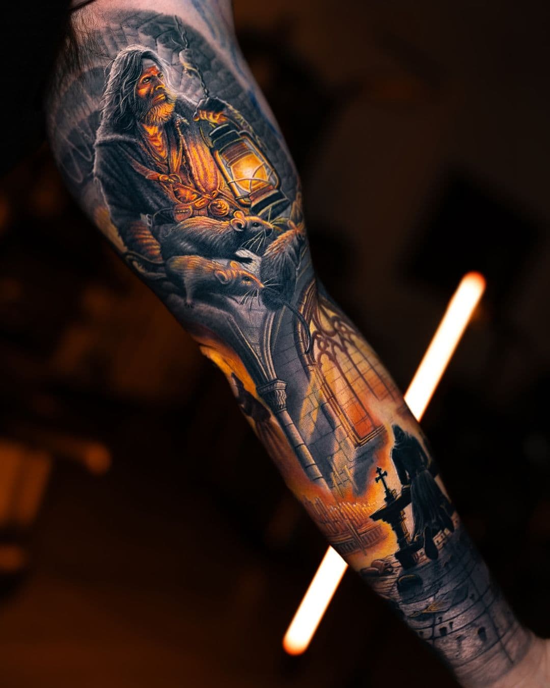 Black & White Tattoo with a Color Twist