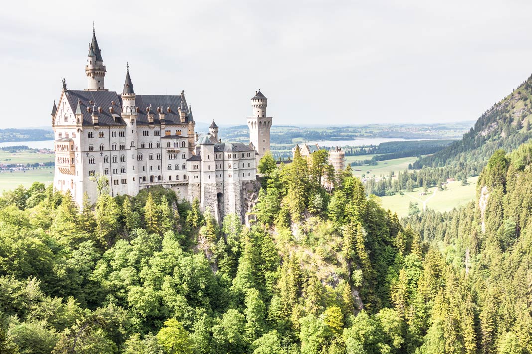 Der Blick von der Marienbrücke auf Schloss Neuschwanstein