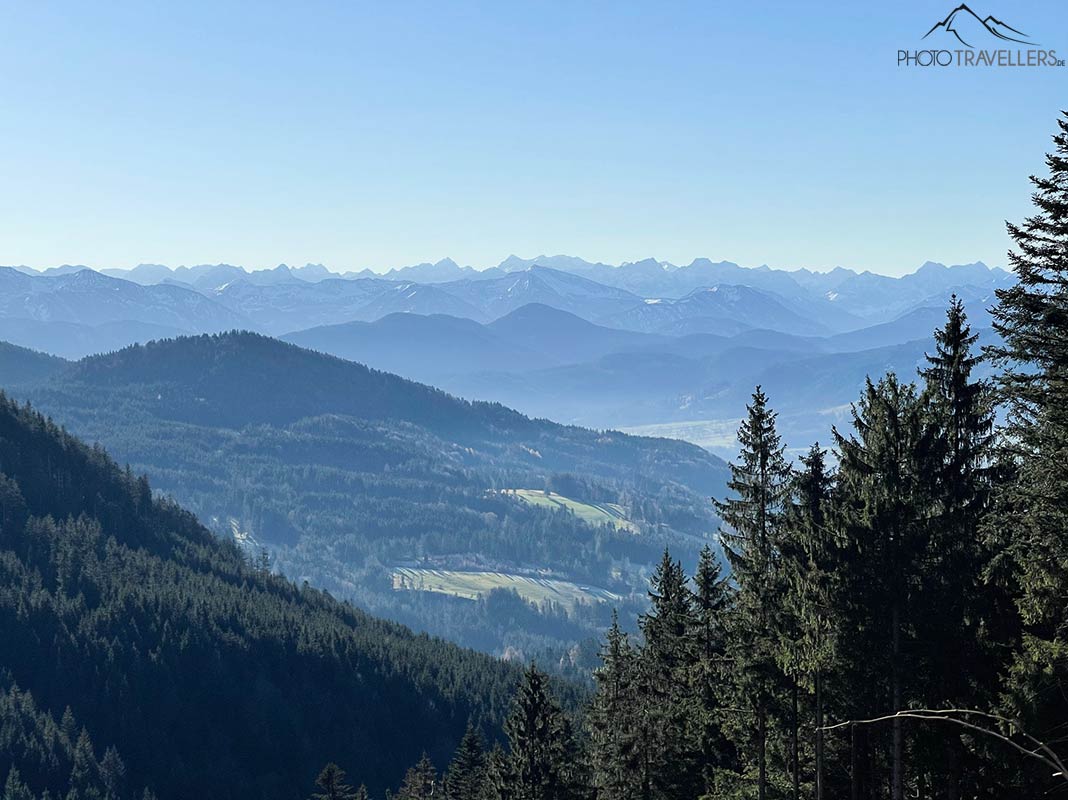 Weite Sicht in die Alpen