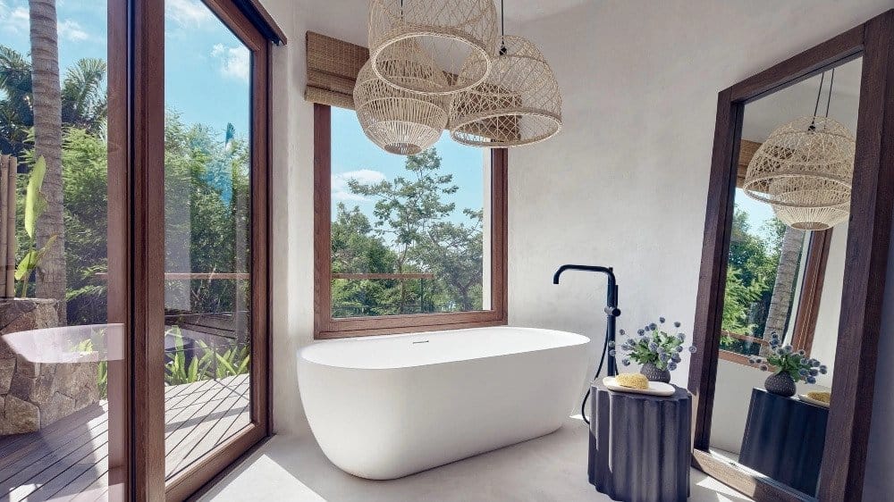 The bathrooms at The Four Seasons Naviva.
