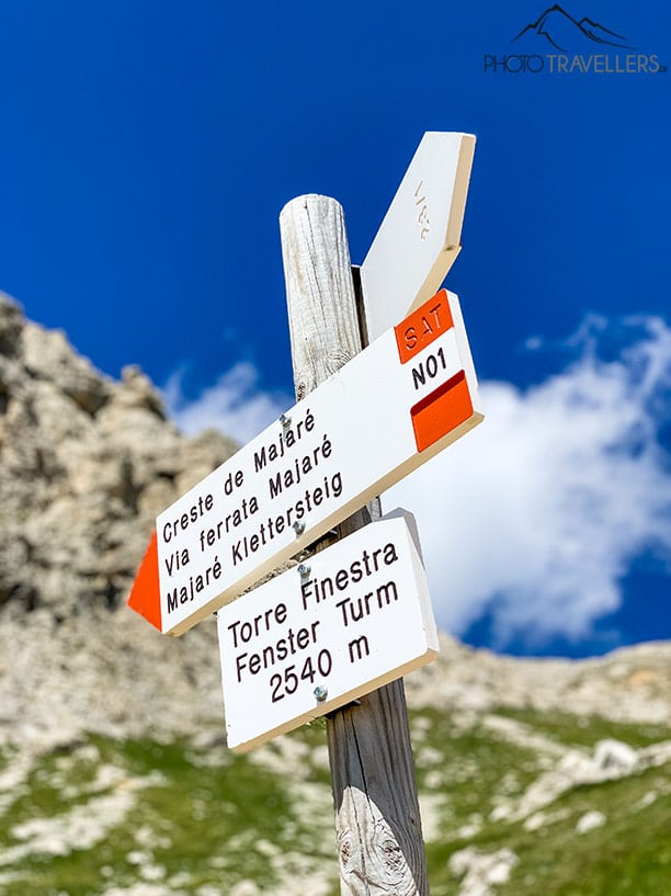 Ein Wegweiser zum Masaré-Klettersteig