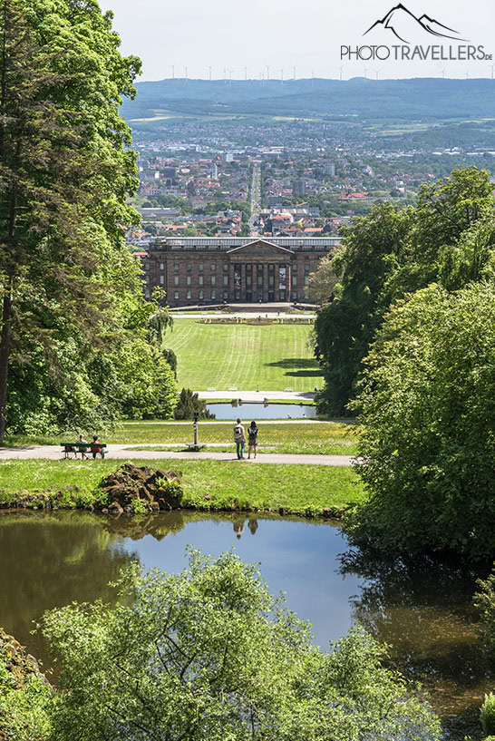 Der Blick auf Schloss Wilhelmshöhe in Kassel