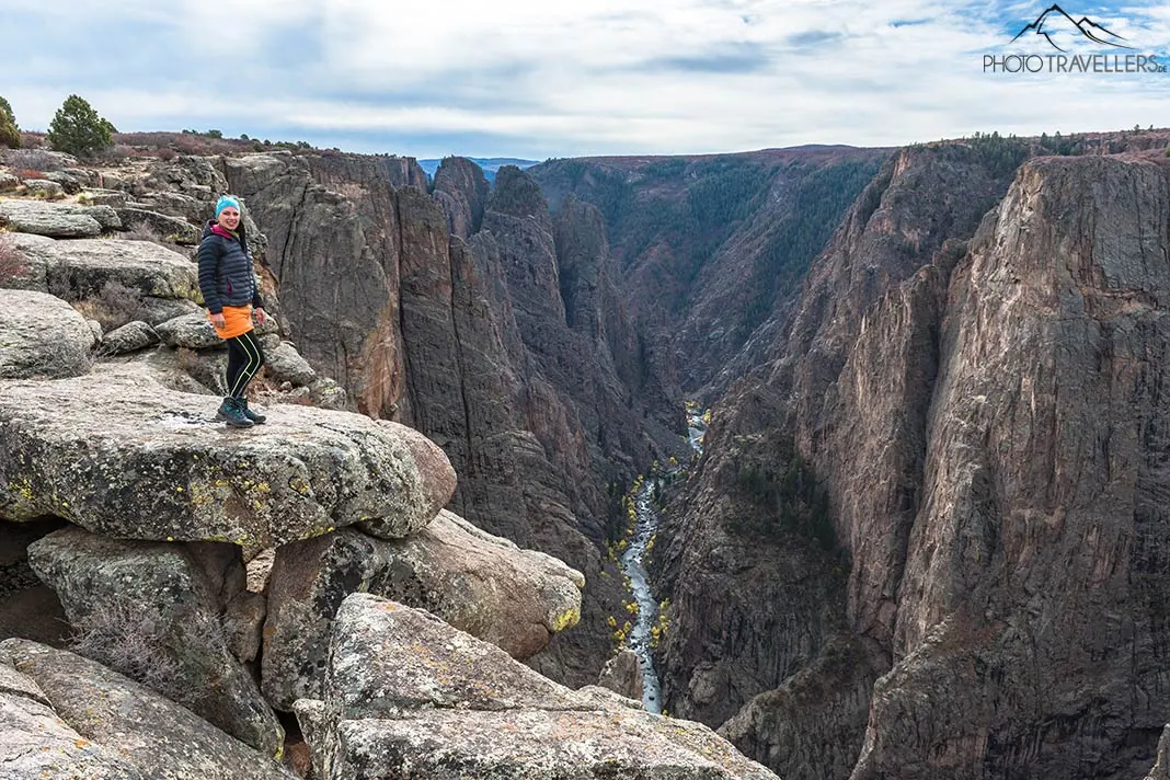 Reisejournalistin Biggi Bauer am Black Canyon in Colorado