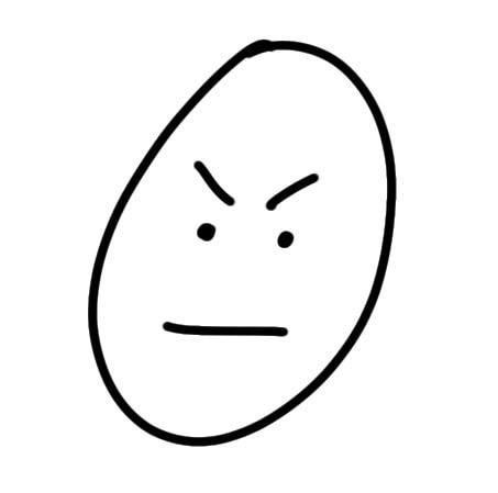ärgerliches Gesicht zeichnen