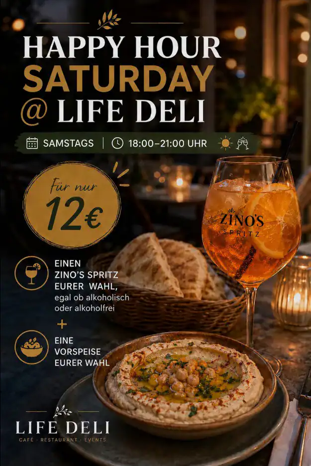 Happy Hour Saturday im Life Deli