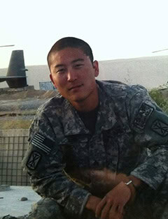 Sgt. Lim on duty in Afghanistan.