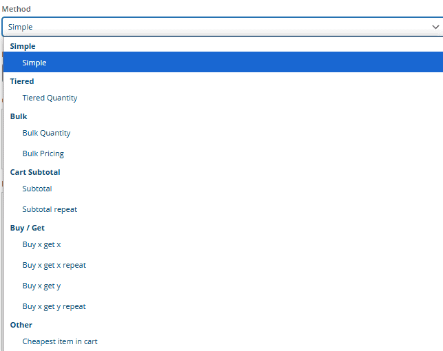 List of rule methods