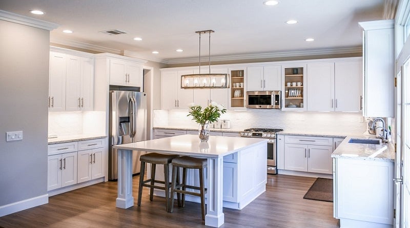 Modern White Kitchen - Make a Big Impact with these Home Improvements