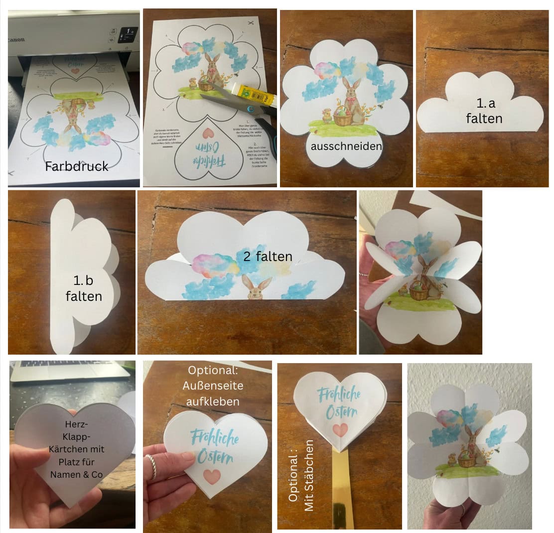 Osterkarte mit Kindern basteln