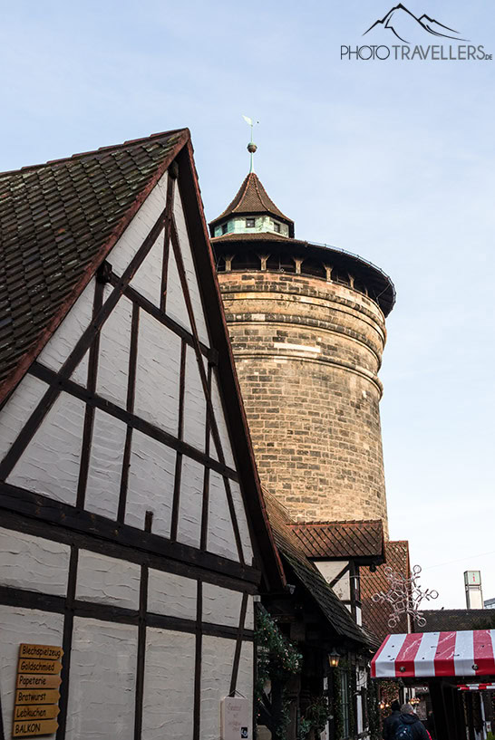 Der Frauentorturm auf der Historischen Meile in Nürnberg