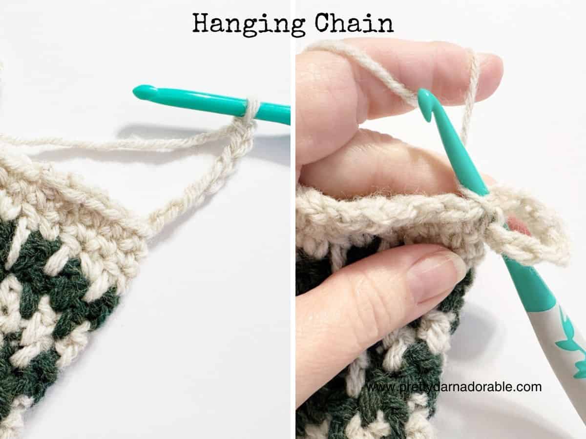 crochet christmas stocking ornmanet instructional photo