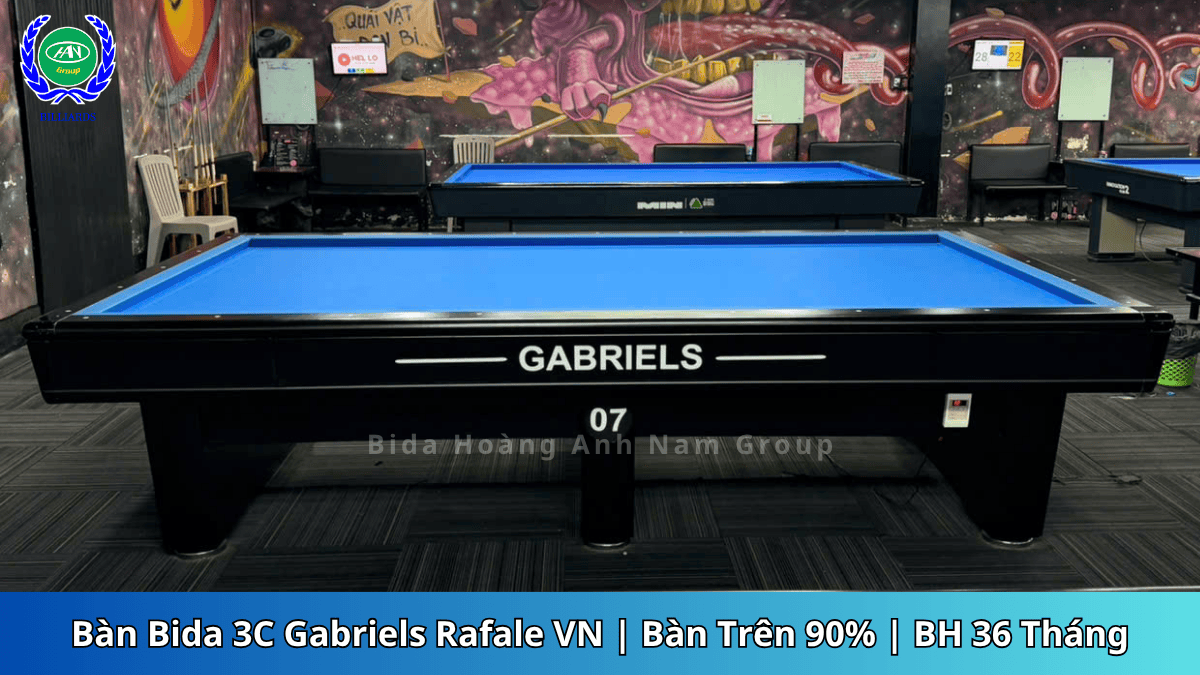 Bàn Bida 3C Gabriels Rafale VN | Bàn Trên 90% | BH 36 Tháng | Bida Hoàng Anh Nam Group