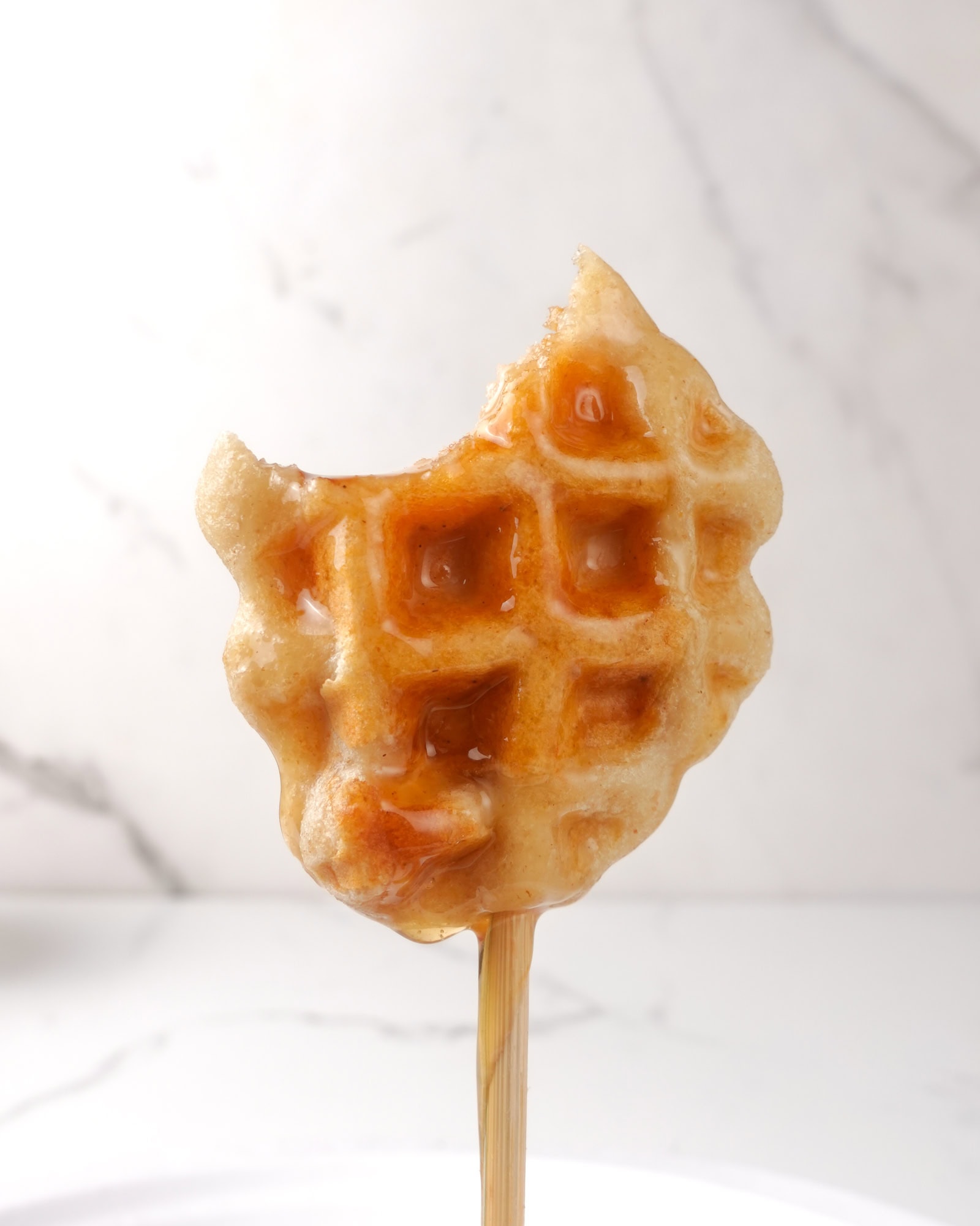 Healthy chicken & waffle bite