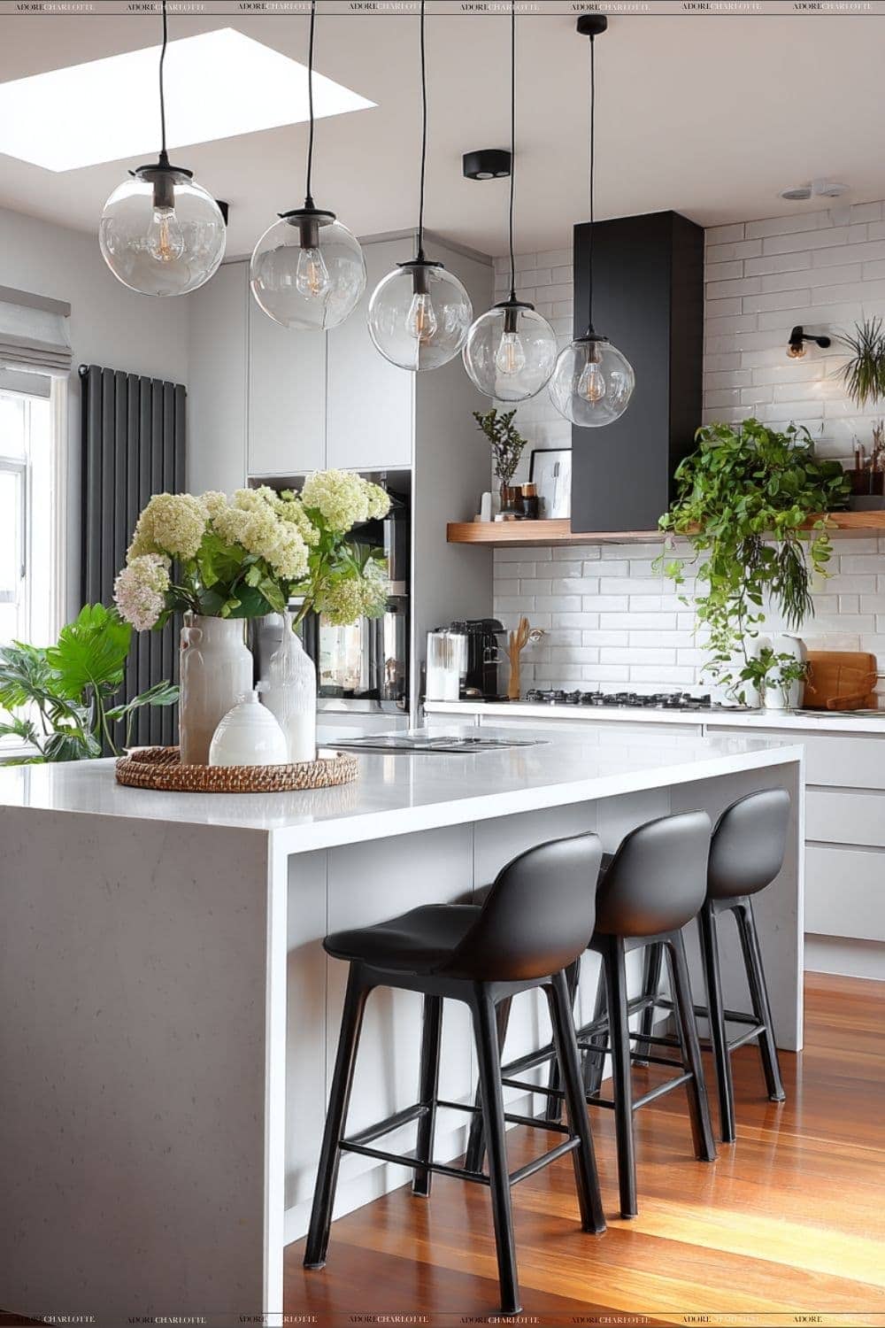 White and Anthracite Radiators Style Ideas Kitchen