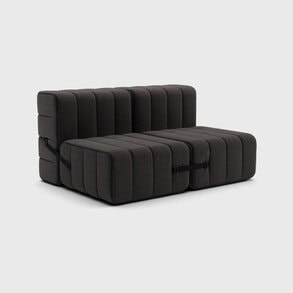 Modulares 2-Sitzer Sofa im Stoff Jet –  4 Sofa Module