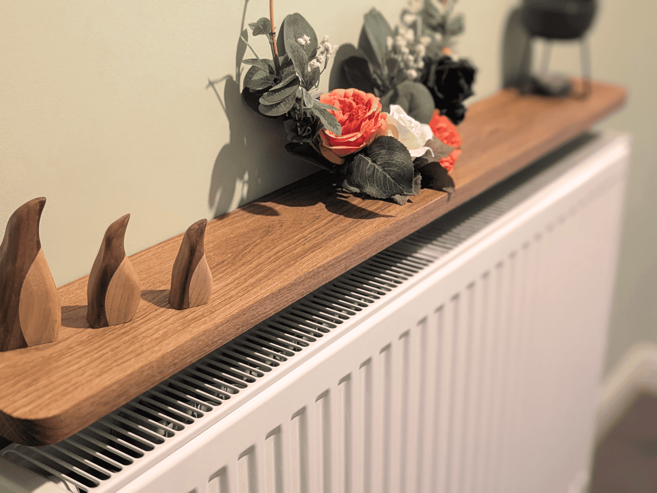 Easy Fit Solid Oak Radiator Shelf – Wood 'N' Pegs