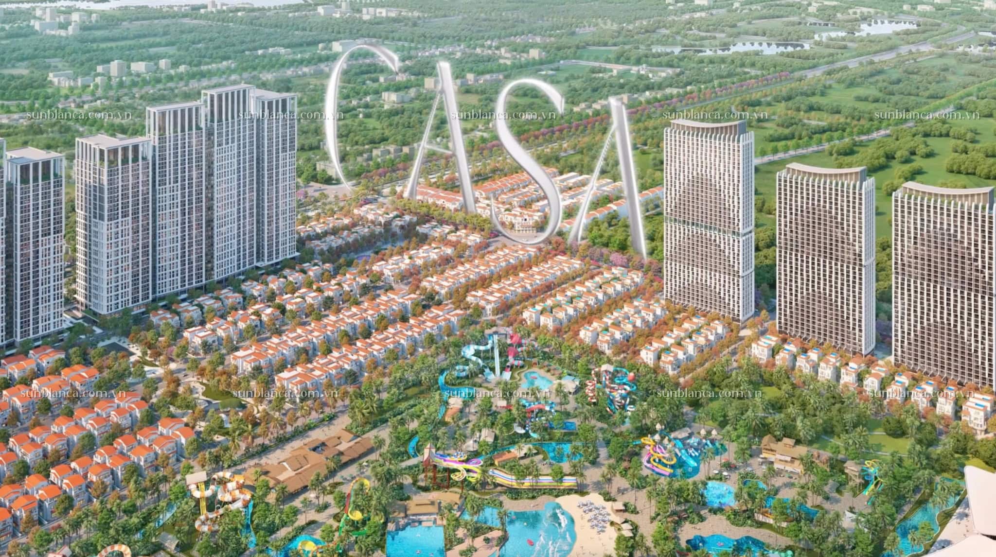 Phối cảnh tổng thể phân khu thấp tầng Casa tại đại đô thị Blanca City Vũng Tàu.