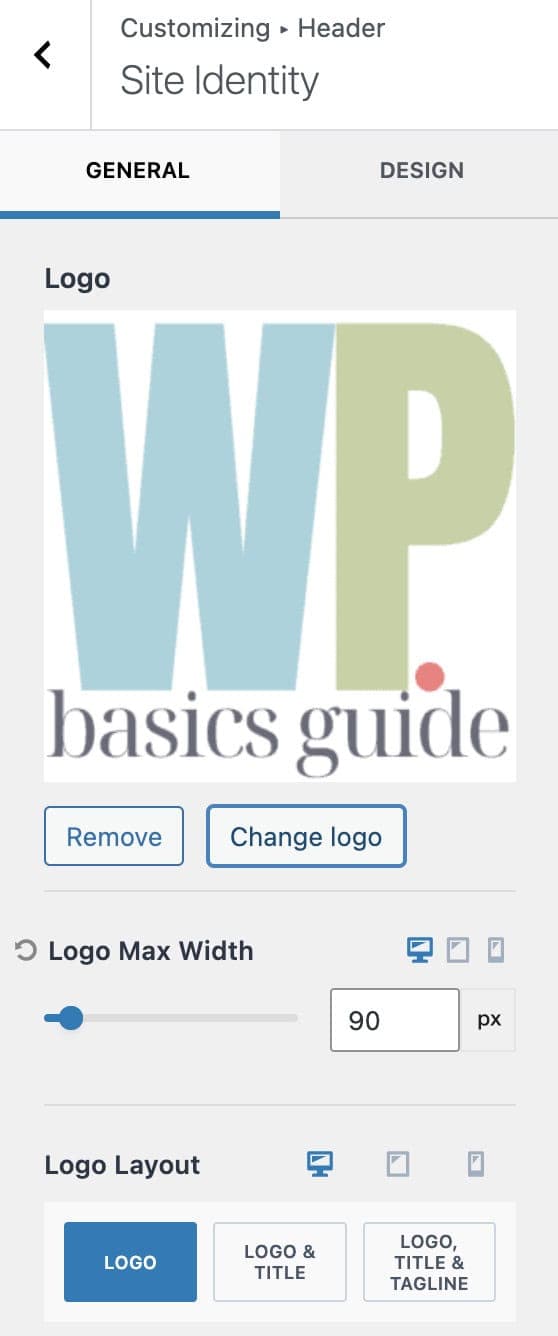 How to Update Your Site Logo and Site Identity in Kadence WordPress 4 where to change your logo in the customizer
