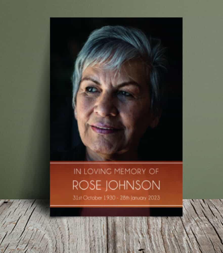 Rustic colour block funeral order of service 064 Rustic colour block funeral order of service 064 - Free Funeral Order of Service Template