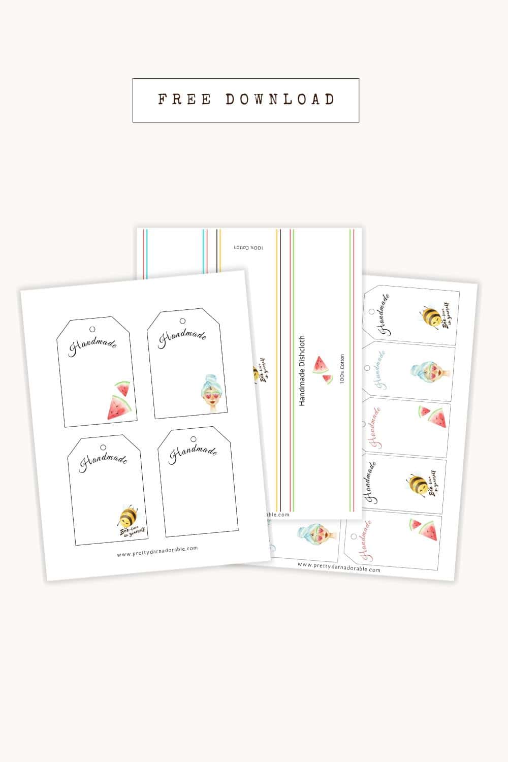 printable crochet gift tags and labels