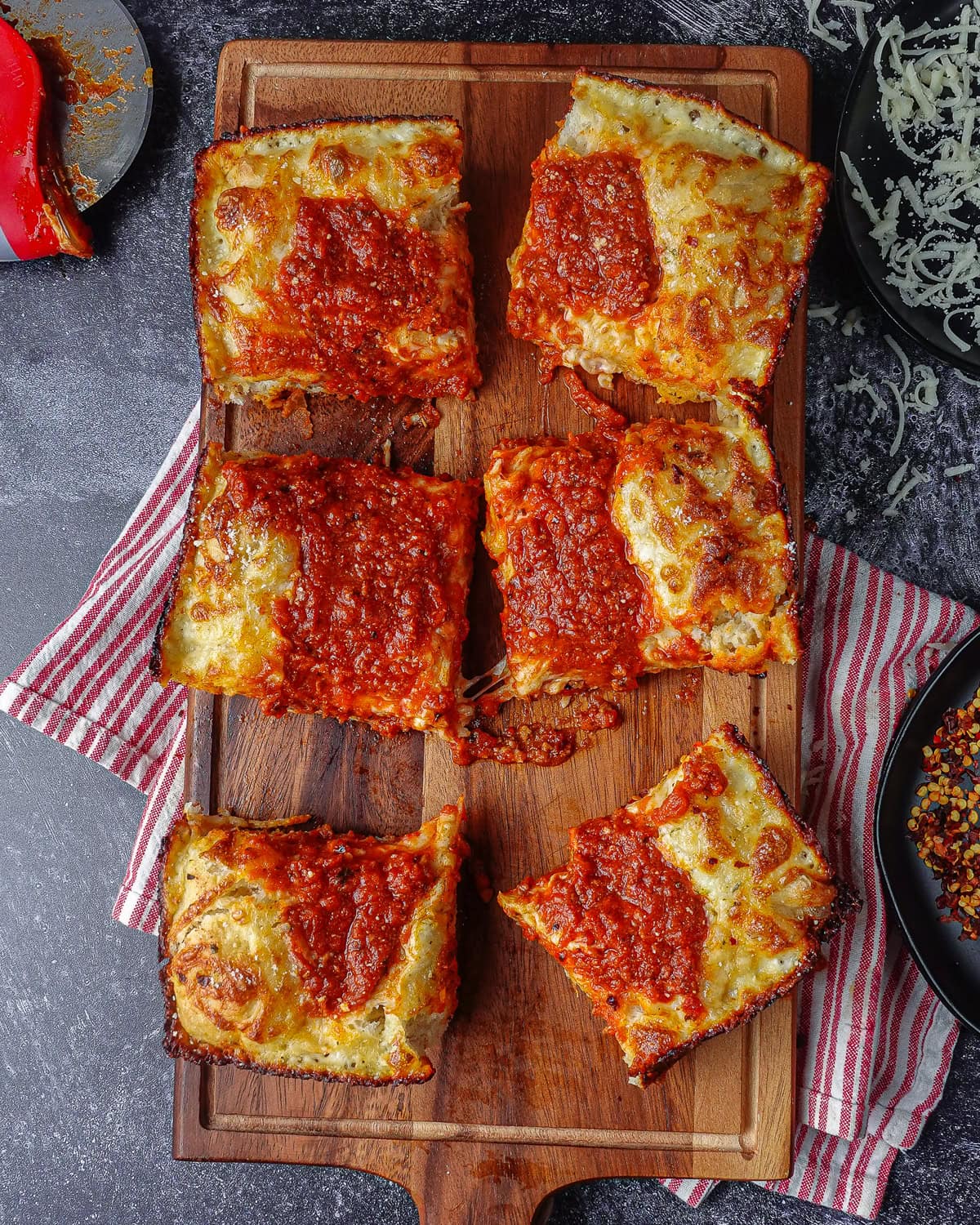 Sliced Detroit Pizza